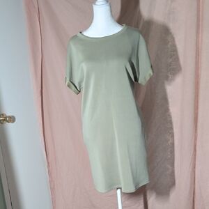 Casual Olive Green T-Shirt Dress